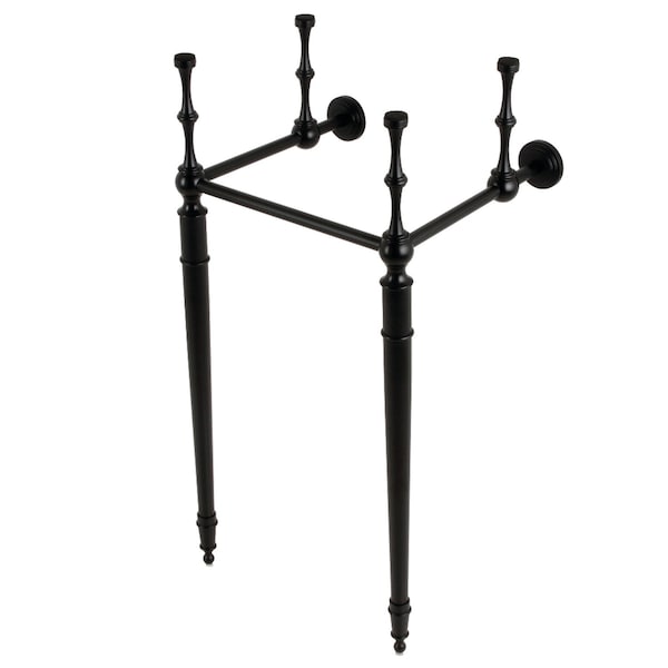 Brass Console Sink Legs, Matte Black